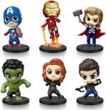 6 Pcs Superhero Anime Movie Adventures Action Figures S...