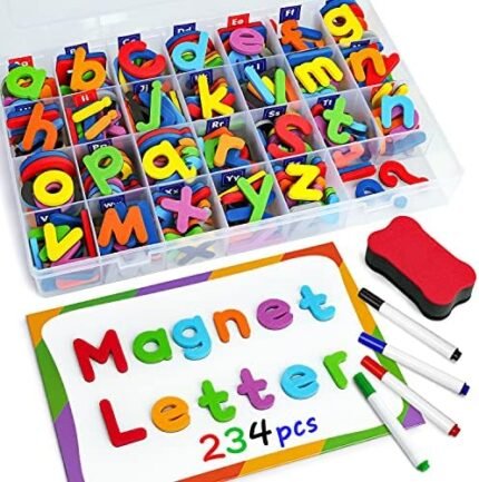 Coogam Magnetic Letters 234 Pcs, Uppercase Lowercase Fo...