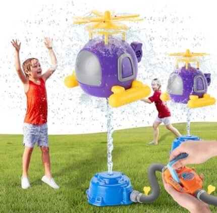 Kids Water Spray Sprinklers Helicopter Set for Toddlers, Out...