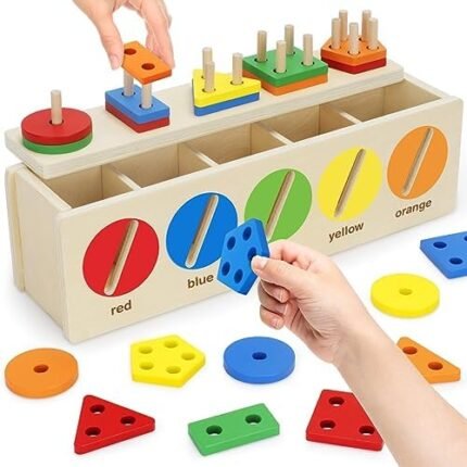 V-Opitos Montessori Toys for Toddler 1+ Year Old, Wooden Col…