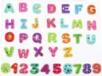 Wooden magnetic letters and numbers - fridge magnets fo...