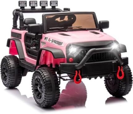 24V Kids Ride on Jeep, 400W Motor W/Remote Control, 3 Speeds...