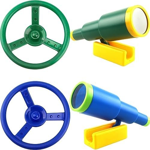 4 Pack Playground Accessories Playset Steering Wheel Plastic...