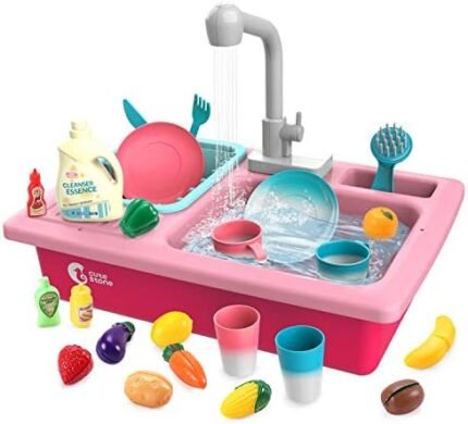 CUTE STONE Color Changing Play Kitchen Sink Toys, Children E...