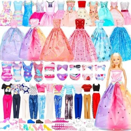 Doll Clothes and Accessories Set, Include Doll,Wedding Gown ...