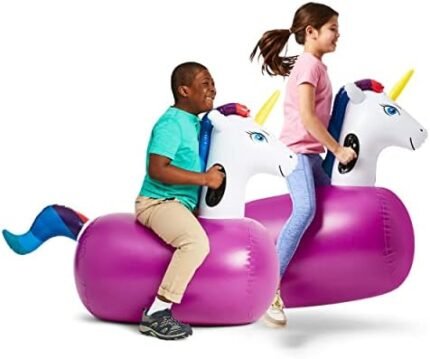 HearthSong Hop 'n Go Inflatable Bouncing Ride-On, Set of 2, ...