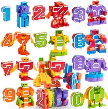 JOYIN 10 Pcs Number Bots Toys, Number Bots, Action Figu...