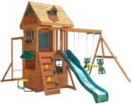 KidKraft Ridgeview Deluxe Clubhouse Wooden Swing Set/Playset...