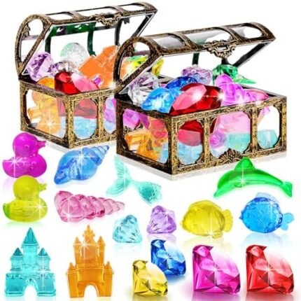 MGparty 28 Pcs Diving Gems Pool Toy Colorful Diamonds Set wi...