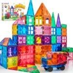 Magnetic Tiles 110pcs - 3D Magnet Building Tiles with Vehicl...