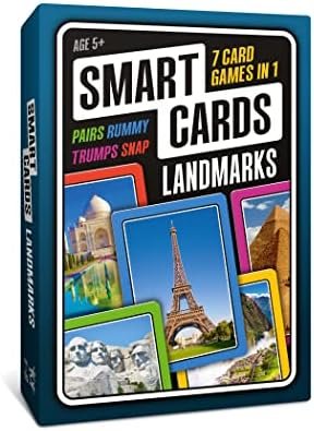 SMART CARDS Landmarks Card Games - Matching Pairs, Snap, Tru...