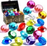 Sloosh Diving Gems Pool Toys, 16 Big Colorful Diamond with P...