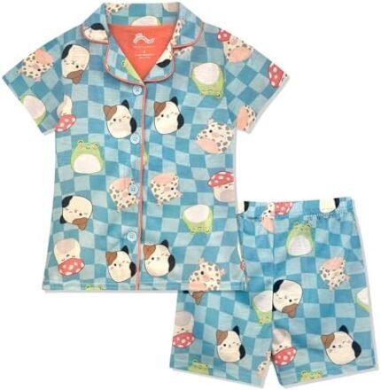 Squishmallows Girls Pajama Set – 2 Piece Cozy Girls Pjs…