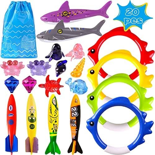 Summer Pool Diving Swimming Toys for Kids, Fun Swim Games Si...