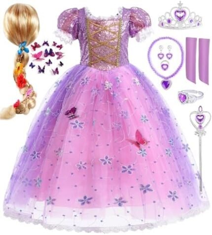 Tacobear Princess Rapunzel Costume, Dresses for Girls w…