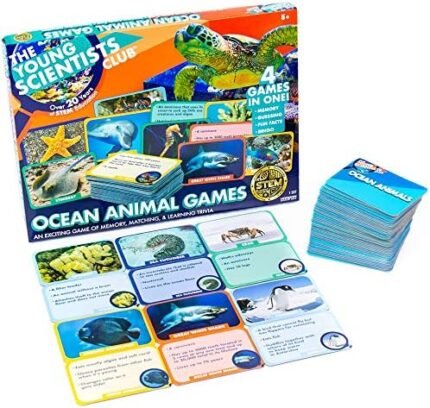 The Young Scientist Ocean Animal Card Games, 4 Card Games in…