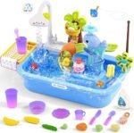 Upgraded Play Sink with Running Water, Color Changing Play K...